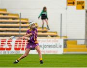 15 August 2015; Kate Kelly, Wexford, puts Wexford level late in the game. Liberty Insurance All-Ireland Camogie Senior Championship, Semi-Final, Galway v Wexford, Nowlan Park, Kilkenny. Picture credit: Sam Barnes / SPORTSFILE
