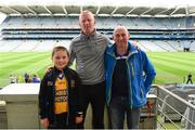 15 August 2015; Waterford great John Mullane in attendance at today's Bord Gáis Energy Legends Tour at Croke Park, where he relived some of most memorable moments from his playing career, with John Bailey and Patrick Bailey, from Burncourt, Tipperary. All Bord Gáis Energy Legends Tours include a trip to the GAA Museum, which is home to many exclusive exhibits, including the official GAA Hall of Fame. For booking and ticket information about the GAA legends for this summer visit www.crokepark.ie/gaa-museum. Croke Park, Dublin. Picture credit: Piaras Ó Mídheach / SPORTSFILE