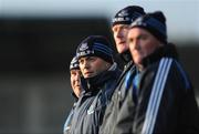18 January 2009; Dublin manager Anthony Daly with selectors Vincent Teehan, left, Richard Stakelum and trainer Jim Kilty, right, during the game. Walsh Cup, Dublin v Kilkenny, Parnell Park, Dublin. Picture credit: Stephen McCarthy / SPORTSFILE