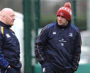 20 January 2009; Leinster's Shane Jennings and Bernard Jackman, left, during rugby squad training. UCD, Dublin. Photo by Sportsfile