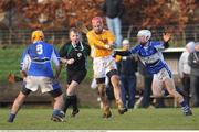18 January 2009; Brendan Herron, Antrim, in action against Brian Stapleton, Laois. Walsh Cup, Laois v Antrim, Kelly Daly Park, Rathdowney, Co. Laois. Picture credit: Brian Lawless / SPORTSFILE