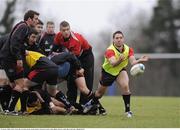 21 January 2009; Ulster's Isaac Boss in action during squad training. Newforge Country Club, Belfast. Picture credit: Oliver McVeigh / SPORTSFILE