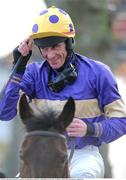 22 January 2009; Davy Russell after winning the Alo Duffin Memorial Hurdle on Alpha Ridge. Gowran Park, Co. Kilkenny. Picture credit: Matt Browne / SPORTSFILE