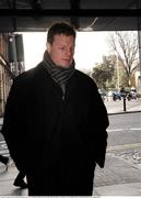 22 January 2009; Leinster's Malcolm O'Kelly on his way to an ERC disiplinary hearing. ERC, Huguenot House, St Stephen's Green, Dublin. Picture credit: Diarmuid Greene / SPORTSFILE