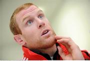 22 January 2009; Munster's Paul O'Connell during a press conference ahead of their Heineken Cup game against Montauban. Thomond Park, Limerick. Picture credit: Pat Murphy / SPORTSFILE
