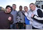 22 January 2009; Boxers, from left, Stephen Ormond, lightweight, Ian Tims, cruiserweight, Luis Garcia, middleweight, Anthony Fitzgerald, middleweight, and John Waldron, light heavyweight, at a press conference to announce a Pro Box Live, the Best in Citywest, which takes place in the CityWest hotel on Friday 30th January next. Seasons Pub, Rathfarnham, Co. Dublin. Picture credit: Brendan Moran / SPORTSFILE