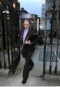 22 January 2009; Drogheda United's Club Promotions Officer Terry Collins leaving the High Court where he represented Drogheda United Football Club at an Examinership hearing. The Four Courts, Dublin. Picture credit: Stephen McCarthy / SPORTSFILE