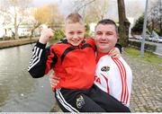 23 January 2009; Munster fans Christy O'Connor and his 11-year-old son Evan from Limerick in Toulouse ahead of Mu8nster's Heineken Cup match against Montauban tomorrow. Toulouse, France. Picture credit: Matt Browne / SPORTSFILE