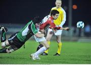 23 January 2009; Andrew Browne, Connacht, tackles Jean Bapiste Pezet , Dax. European Challenge Cup, Pool 1, Round 6, Connacht v Dax, Sportsground, Galway. Picture credit: David Maher / SPORTSFILE