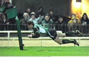 23 January 2009; Gavin Duffy, Connacht, goes over to score his side's second try. European Challenge Cup, Pool 1, Round 6, Connacht v Dax, Sportsground, Galway. Picture credit: David Maher / SPORTSFILE