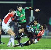 23 January 2009; Niva Ta'Auso, Connacht, is tackled by Federico Martin Aramburu, Dax. European Challenge Cup, Pool 1, Round 6, Connacht v Dax, Sportsground, Galway. Picture credit: David Maher / SPORTSFILE