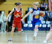 23 January 2009; Emily O'Callaghan, Glanmire, in action against Mary Herlihy, St Mary's. Women's U18 National Cup Final, Glanmire, Cork, v St Mary's, Castleisland, Co. Kerry, National Basketball Arena, Tallaght, Dublin. Picture credit: Brendan Moran / SPORTSFILE