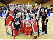 23 January 2009; The St. Mary's team celebrate with the cup after the game. Women's U18 National Cup Final, Glanmire, Cork, v St Mary's, Castleisland, Co. Kerry, National Basketball Arena, Tallaght, Dublin. Picture credit: Brendan Moran / SPORTSFILE