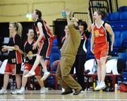 23 January 2009; Miriam Leane, 8, St Mary's and her team-mates celebrate at the final buzzer. Women's U18 National Cup Final, Glanmire, Cork, v St Mary's, Castleisland, Co. Kerry, National Basketball Arena, Tallaght, Dublin. Picture credit: Brendan Moran / SPORTSFILE