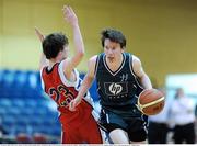 23 January 2009; Liam Conroy, Maree, in action against Stephen James, Templeogue. Men's U18 National Cup Final, Templeogue, Dublin, v Maree, Galway, National Basketball Arena, Tallaght, Dublin. Picture credit: Brendan Moran / SPORTSFILE
