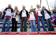 24 January 2009; Ulster supporters, from left, Paul and Julie Cocks, along with Roy, Judith, Alan and Sam Irwin before the game. Heineken Cup, Pool 4, Round 6, Stade Francais v Ulster Rugby, Stade Jean Bouin, Paris, France. Picture credit: Diarmuid Greene / SPORTSFILE