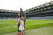 15 August 2015; Waterford great John Mullane in attendance at today's‚ Bord Gáis Energy Legends Tour at Croke Park, where he relived some of most memorable moments from his playing career, with his daughters, Abbie, aged 9, and Katie aged 4. All Bord Gáis Energy Legends Tours include a trip to the GAA Museum, which is home to many exclusive exhibits, including the official GAA Hall of Fame. For booking and ticket information about the GAA legends for this summer visit www.crokepark.ie/gaa-museum. Croke Park, Dublin. Picture credit: Piaras Ó Mídheach / SPORTSFILE