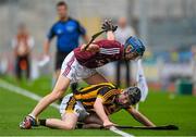 16 August 2015; Tadhg O'Dwyer, Kilkenny, in action against Ciaran Connor, Galway. Electric Ireland GAA Hurling All-Ireland Minor Championship, Semi-Final Replay, Kilkenny v Galway. Croke Park, Dublin. Picture credit: David Maher / SPORTSFILE