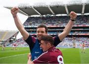 16 August 2015; Galway manager Jeffrey Lynskey and Jack Grealish celebrate victory. Electric Ireland GAA Hurling All-Ireland Minor Championship, Semi-Final Replay, Kilkenny v Galway. Croke Park, Dublin. Picture credit: Ray McManus / SPORTSFILE