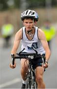 16 August 2015; Sam Cahill, Eadestown, Co. Kildare, in action during the U15 and O13 Boys Duathlon. HSE National Community Games Festival, Weekend 1. Athlone IT, Athlone, Co. Westmeath. Picture credit: Seb Daly / SPORTSFILE