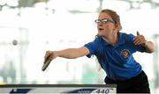 16 August 2015; Chloe Moore, Rameton, Co. Donegal, in action during the U16 and O13 Girls Table Tennis. HSE National Community Games Festival, Weekend 1. Athlone IT, Athlone, Co. Westmeath. Picture credit: Seb Daly / SPORTSFILE