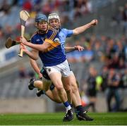16 August 2015; Alan Tynan, Tipperary,  in action against Mark Maguire, Dublin. Electric Ireland GAA Hurling All-Ireland Minor Championship, Semi-Final, Tipperary v Dublin. Croke Park, Dublin. Picture credit: Ray McManus / SPORTSFILE