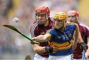 16 August 2015; Shane McGrath, Tipperary, in action against Jonathan Glynn, Galway. GAA Hurling All-Ireland Senior Championship, Semi-Final, Tipperary v Galway. Croke Park, Dublin. Picture credit: David Maher / SPORTSFILE