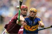 16 August 2015; Shane McGrath, Tipperary, in action against Jonathan Glynn, Galway. GAA Hurling All-Ireland Senior Championship, Semi-Final, Tipperary v Galway. Croke Park, Dublin. Picture credit: David Maher / SPORTSFILE