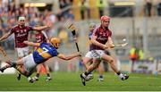 16 August 2015; Joe Canning, Galway, in action against Kieran Bergin, Tipperary. GAA Hurling All-Ireland Senior Championship, Semi-Final, Tipperary v Galway. Croke Park, Dublin. Picture credit: Tomas Greally / SPORTSFILE