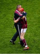 16 August 2015; Galway selector Eugene Cloonan celebrates with Conor Whelan after the game. GAA Hurling All-Ireland Senior Championship, Semi-Final, Tipperary v Galway. Croke Park, Dublin. Picture credit: Dáire Brennan / SPORTSFILE