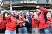 24 January 2009; Munster supporters with Trevor Brennan at his bar after the game was postponed untill 2pm tomorrow Sunday the 25th. Heineken Cup, Pool 1, Round 6, Montauban v Munster, Parc de Sapiac, Montauban, France. Picture credit: Matt Browne / SPORTSFILE