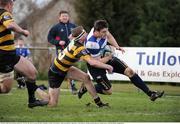 24 January 2009; Shane Monahan, Blackrock, scores his side's first try despite the efforts of Matthew Costello, Young Munster. AIB League Division 1, Blackrock v Young Munster, Stradbrook Road, Blackrock, Dublin. Photo by Sportsfile