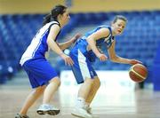 24 January 2009; Sinead Deegan, Waterford Wildcats, in action against Aine McKenna, Glanmire. Women's U20 National Cup Final, Glanmire, Cork v Waterford Wildcats, Waterford, National Basketball Arena, Tallaght. Picture credit: Brendan Moran / SPORTSFILE