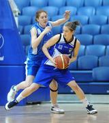 24 January 2009; Valerie O'Driscoll, Glanmire, in action against Cathy Kavanagh, Waterford Wildcats. Women's U20 National Cup Final, Glanmire, Cork v Waterford Wildcats, Waterford, National Basketball Arena, Tallaght. Picture credit: Brendan Moran / SPORTSFILE