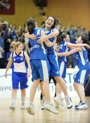 24 January 2009; Erica Walsh, right, and team-mate Tracey Power, Waterford Wildcats, celebrate at the final buzzer after victory over Glanmire. Women's U20 National Cup Final, Glanmire, Cork v Waterford Wildcats, Waterford, National Basketball Arena, Tallaght. Picture credit: Brendan Moran / SPORTSFILE