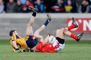 25 January 2009; Padraig Rath, Louth, in action against Martin McElroy, DCU. O'Byrne Cup Final, Louth v DCU, O'Raghallaighs GAA Ground, Drogheda, Co. Louth. Photo by Sportsfile