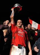 25 January 2009; Louth captain Shane lennon lifts the O'Byrne Cup. O'Byrne Cup Final, Louth v DCU, O'Raghallaighs GAA Ground, Drogheda, Co. Louth. Photo by Sportsfile