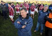 25 January 2009; Galway manager Liam Sammon looks on with his players as captain Nicky Joyce accepts the FBD cup. FBD League Final, Galway v Roscommon, Tuam Stadium, Tuam, Co. Galway. Picture credit: Ray Ryan / SPORTSFILE
