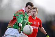 25 January 2009; Bernard Kelly, St Michael's/Foilmore, in action against Niall Donnelly, Trillick. AIB GAA Football All-Ireland Intermediate Club Championship Semi-Final, St Michael's/Foilmore, Kerry, v Trillick, Tyrone. O'Moore Park, Portlaoise, Co. Laois. Picture credit: Stephen McCarthy / SPORTSFILE