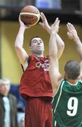 24 January 2009; Tom Fleming, Team Garvey's St Mary's, in action against Mindaugus Kurcenkovas, An Cearnog Nua, Moycullen. Men's Senior Cup Final, Team Garvey's St Mary's, Castleisland, Co. Kerry v An Cearnog Nua, Moycullen, Co. Galway, National Basketball Arena, Tallaght. Picture credit: Brendan Moran / SPORTSFILE