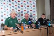 27 January 2009; Ireland Team Manager Paul McNaughton, left, head coach Declan Kidney, centre, and captain Brian O'Driscoll at a team press conference. The Strand  Hotel, Limerick. Picture credit: Keith Wiseman / SPORTSFILE