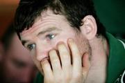 27 January 2009; Ireland's Gordon D'Arcy at the team press conference. The Strand Hotel, Limerick. Picture credit: Keith Wiseman / SPORTSFILE