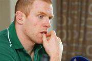 27 January 2009; Ireland's Paul O'Connell at the team press conference. The Strand Hotel, Limerick. Picture credit: Kieran Clancy / SPORTSFILE