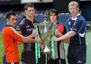 27 January 2009; Players from the clubs who will eventually contest one of the Heineken Cup Semi-Finals, from left to right, Rua Tipoki, Munster, Nikki Walker, Ospreys, Gonzalo Tiesi, Harlequins, Leo Cullen, Leinster. Heineken Cup Semi-Finals Draw, Murrayfield Stadium, Edinburgh, Scotland. Picture credit: David Gibson / SPORTSFILE