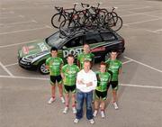 27 January 2009; Members of the An Post Sean Kelly Cycling Team, from left, Mark Cassidy, Stephen Gallagher, David O'Loughlin, Paidi O'Brien and Ronan McLaughlin with Team Director Sean Kelly, front. An Post Sean Kelly Cycling Team training camp. Picture credit: Pat Murphy/ SPORTSFILE