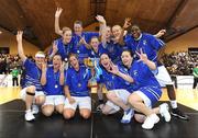 25 January 2009; Team Montenotte Hotel, Glanmire, celebrate with the cup after defeating Wildcats. Women's Superleague Cup Final, Bausch & Lomb Wildcats, Waterford, v Team Montenotte Hotel, Glanmire, Cork, National Basketball Arena, Tallaght. Picture credit: Brendan Moran / SPORTSFILE
