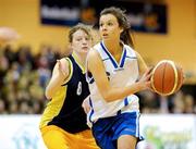 26 January 2009; Jade Daly, Malahide Community School, in action against Caroline Hill, St. Mary’s. Basketball Ireland Schools Cup Finals, Girls U19 B Final, Malahide Community School, Dublin v St. Mary’s, Naas, Kildare, National Basketball Arena, Tallaght. Picture credit: Pat Murphy / SPORTSFILE