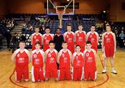 26 January 2009; The Colaiste an Spioraid Naoimh team. Basketball Ireland Schools Cup Finals, Boys U16 B Final, Colaiste an Spioraid Naoimh, Bishopstown, Cork v St. Nathy’s, Ballaghadereen, Co Roscommon, National Basketball Arena, Tallaght. Picture credit: Pat Murphy / SPORTSFILE