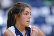 27 January 2009; A dejected Chloe Hampton, Methody College, at the end of the game. Girls U16 C Final, Methodist College, Belfast, Co. Antrim v Holy Family Newbridge, Co. Kildare, National Basketball Arena, Tallaght, Co. Dublin. Photo by Sportsfile