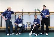 27 January 2009; College and intercounty football stars, from left, Mark Vaughan, DIT / Dublin, and Justin McMahon, St. Mary's Belfast / Tyrone, with hurling stars Richie Hogan, St. Patricks College / Kilkenny, and TJ Reid, Waterford IT / Kilkenny, with the Sigerson Cup and the Fitzgibbon Cup at the launch of the 2009 Ulster Bank Higher Education Championship. Croke Park, Dublin. Picture credit: Pat Murphy / SPORTSFILE